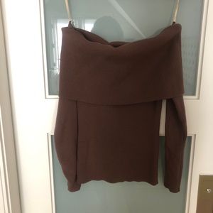 Wilfred Mauve off the shoulder knit sweater